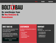 Tablet Screenshot of bolt-bau.ch